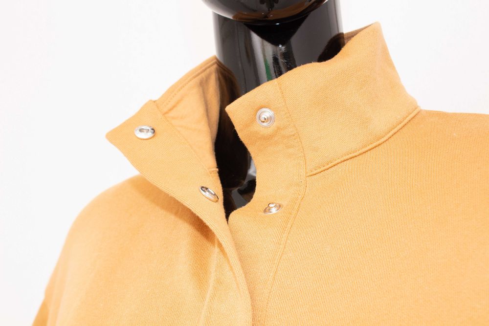 Nike Swoosh дамски суичър цвят горчица флиис 1/4 цип пуловер XS