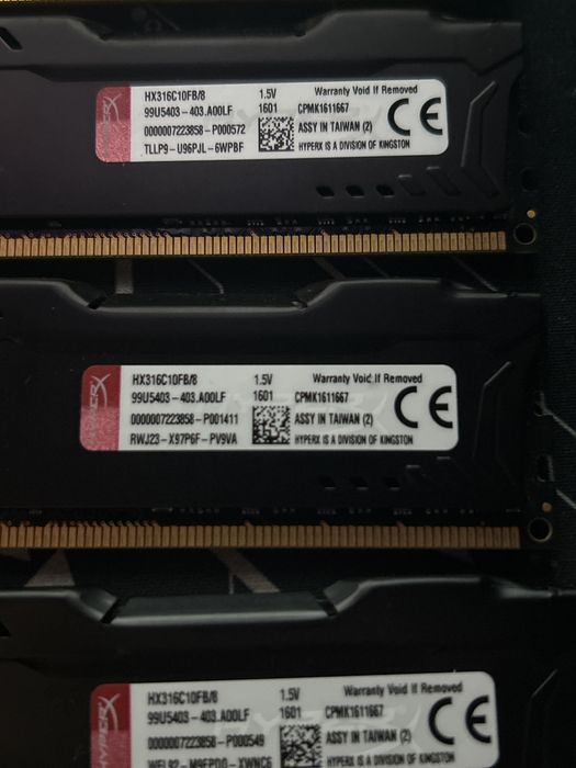 Memorie ram ddr3 hyperx 1600mhz 4x8 32gb