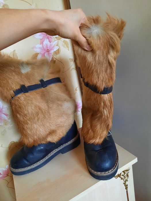 Теплые сапоги с мехом