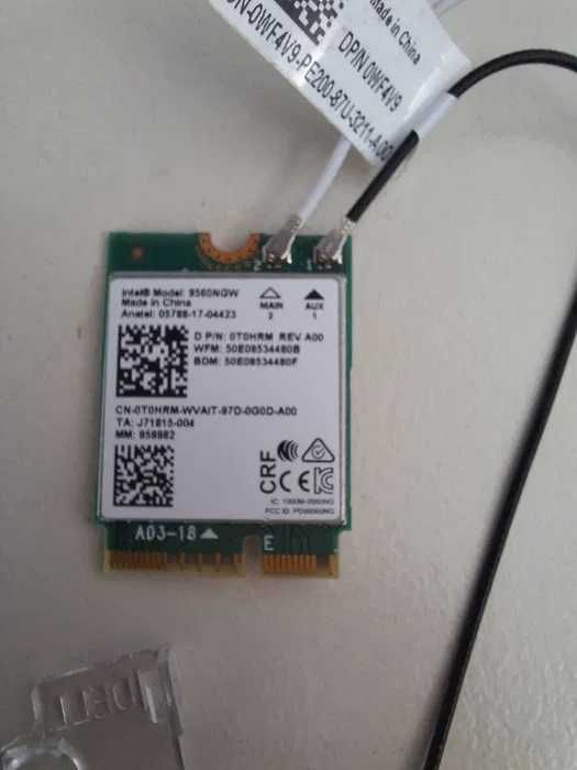 Placa retea pentru Dell + antena Intel Wifi AC 9560 1.73 Gbps