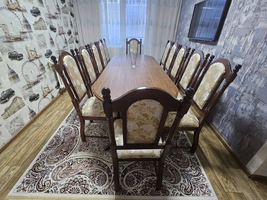 Стол 12 орындықпен сатылады