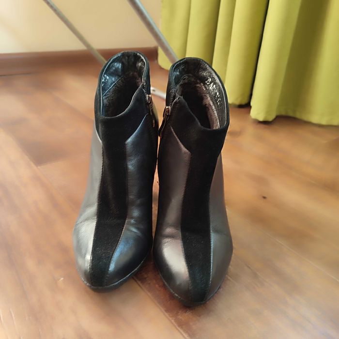 Ботильоны натуральная кожа черные