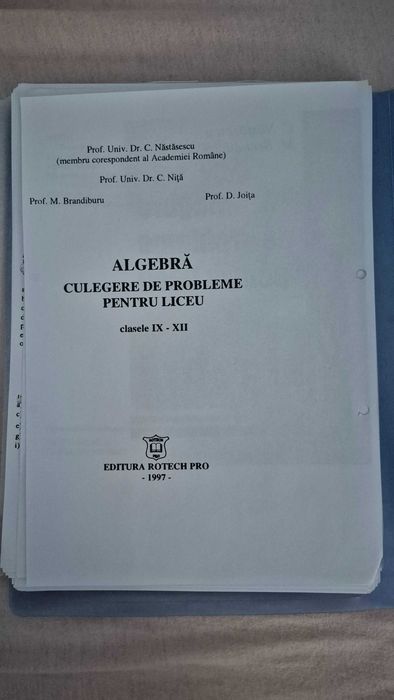Culegere de Probleme pentru Liceu Constantin Nastasescu