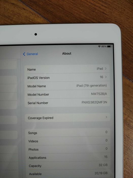Apple iPad 7th Gen (2019) WiFi, stare excelenta, baterie 99%, iOS 16.1.1 (se poate JB!)