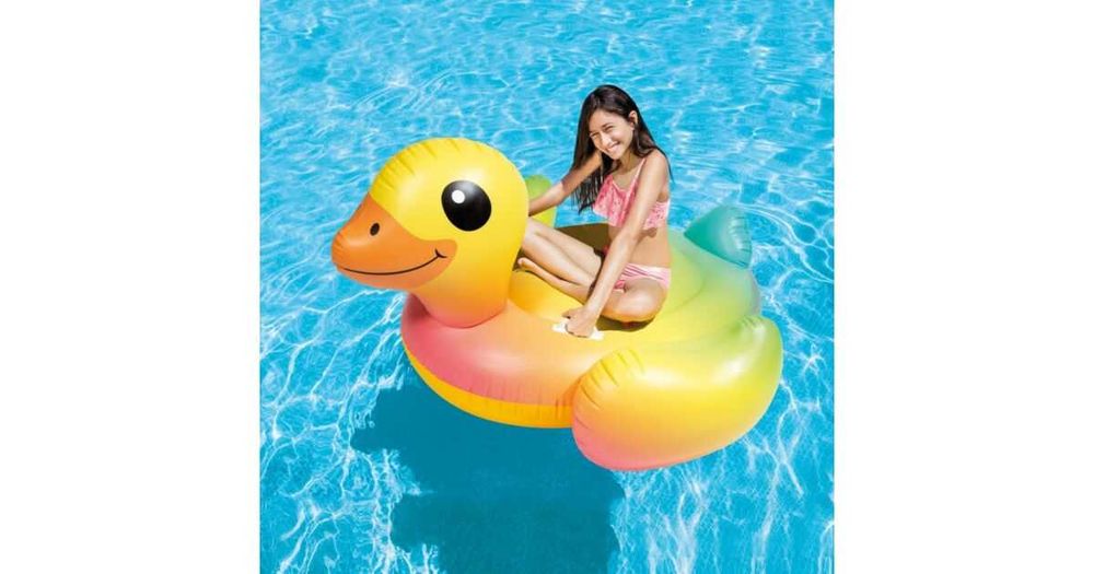 Голямо надуваемо пате Intex Wet Set за басейн с дръжки, 160 x 118 см