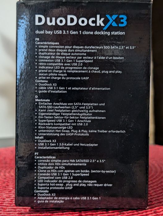 Akasa DuoDock X3 dual bay USB 3.1 Gen 1 clone docking station