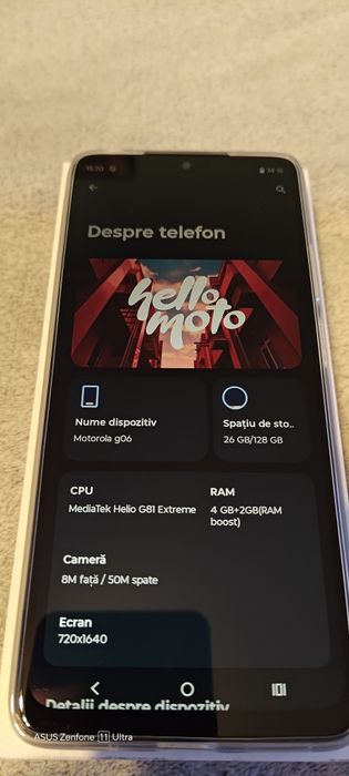 Motorola Moto G06, 4 GB RAM, 128 GB, Tapestry, husa protectie,nou