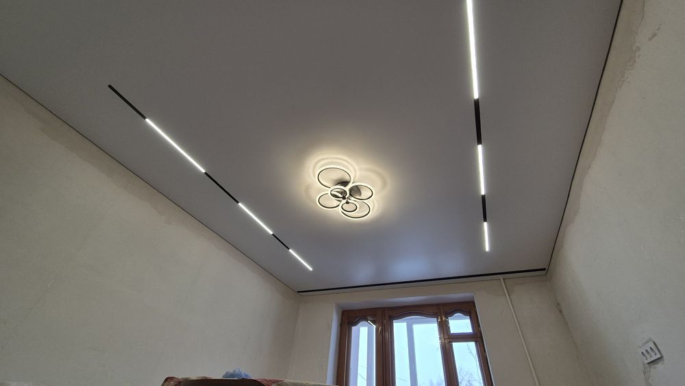 Натяжные потолки Акция на магнитные треки!!