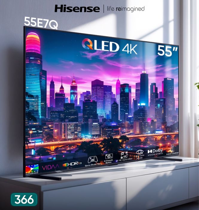 Телевизор HISESNE  QLED 55/65 E7Q game mode
