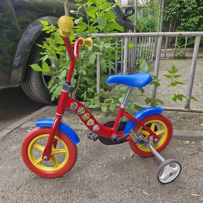 Bicicletă copii 2–4 ani Patrula Cățelușilor, roți ajutătoare