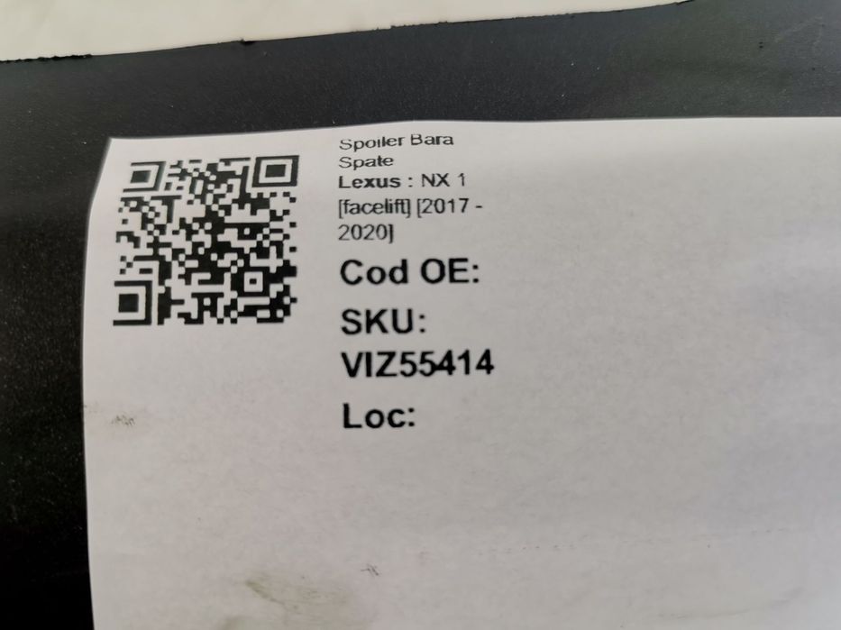 Spoiler Bara Spate Lexus  NX 1 [facelift] 2017 2018 2019 2020 Original