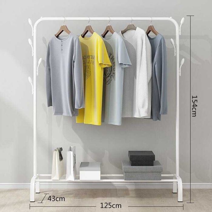 Напольная отдельно стоящая вешалка для одежды Двойной стержень