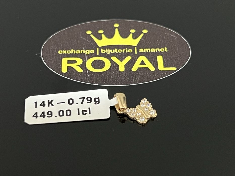 Bijuteria Royal CB : Pandant fluture aur 14K  0,79 grame