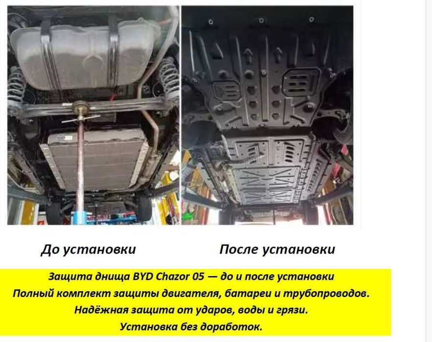 BYD Chazor 05 — 120 km Полный комплект защиты днища (оригинал)