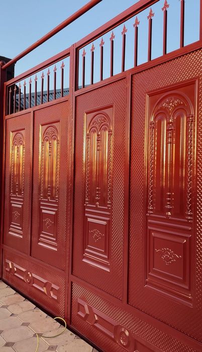 Покраска ворота и еврозабор