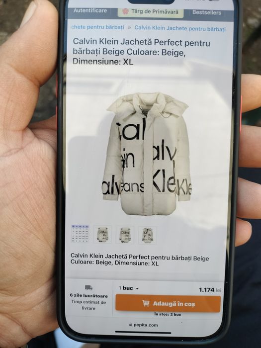Jacheta Calvin klein bărbați