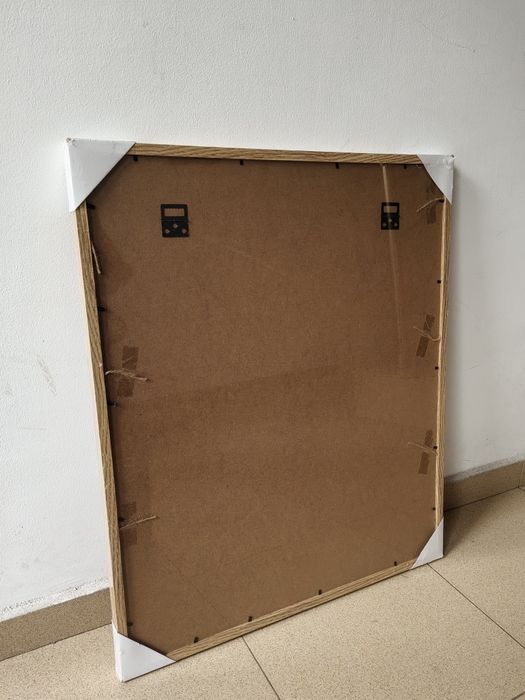 Дървена Рамка за снимки с щипки / Декорация за стената - рамка с рози