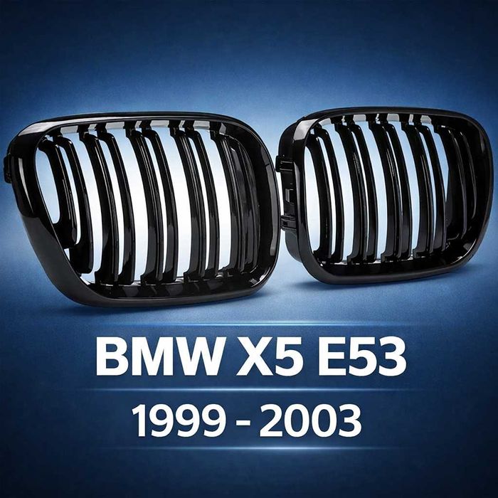 Нови Двойни M Решетки (Бъбреци) BMW X5 E53 от 1999 до 2006 Черен Гланц