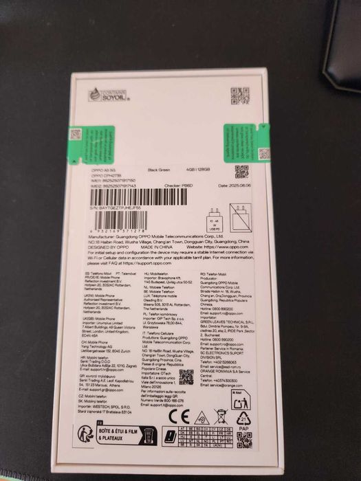 Чисто нов смартфон Oppo A5 5G 4GB/128GB Black Green с 2 год гаранция