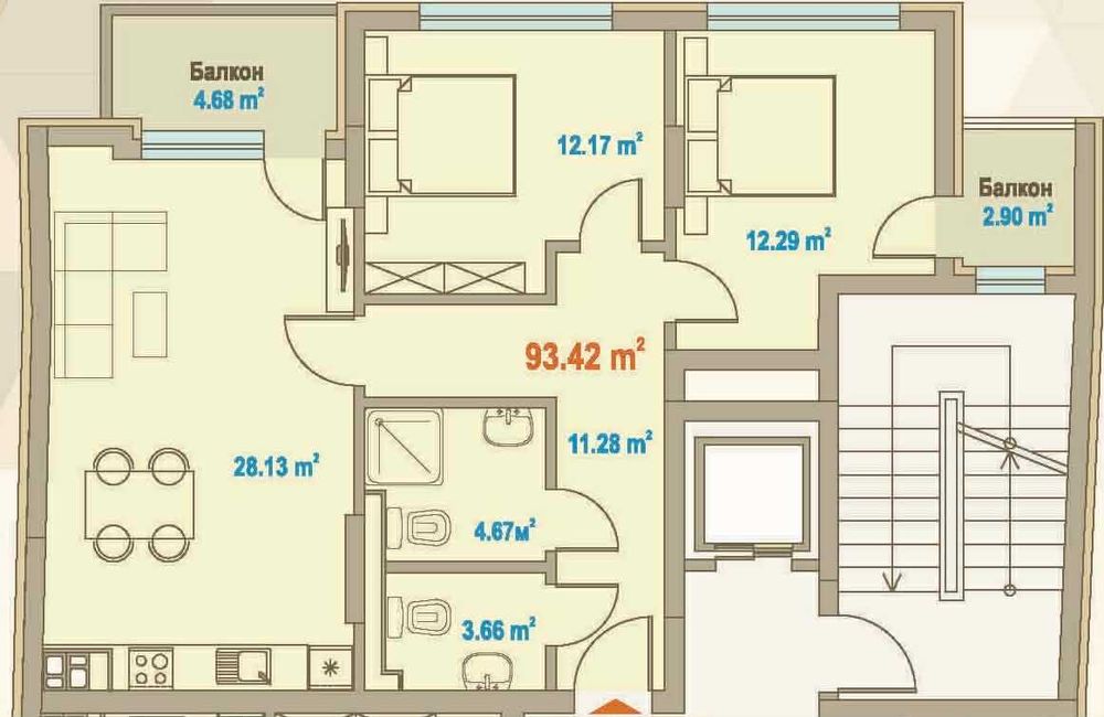 Тристаен, продажба, Зона Б-18