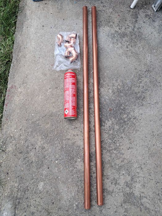 Teava cupru 28x1 si coturi 28