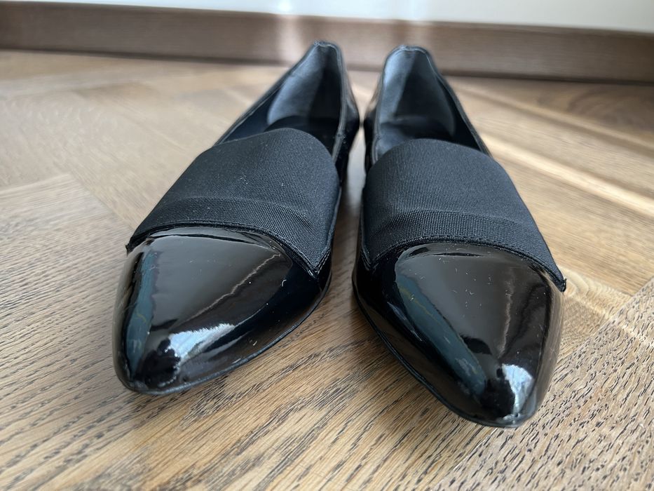 Елегантни дамски лачени обувки от естествена кожа, български, номер 37