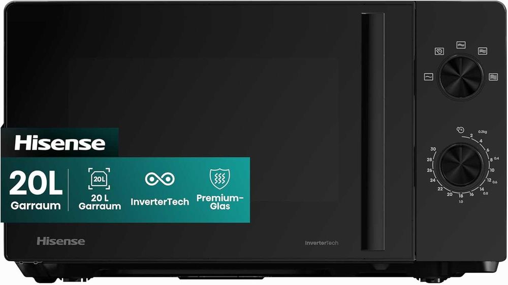 Микровълнова печка HISENSE H20MOBP1HI, 20л, 700W, Черна