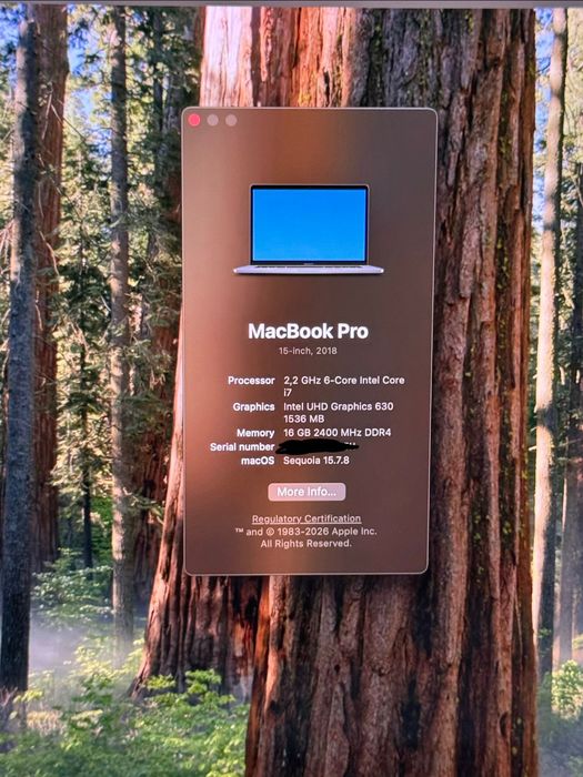 Macbook pro i7 16/256gb