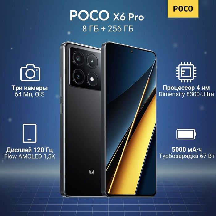 Продам Poco x6 pro 8/256 black в отличном состоянии