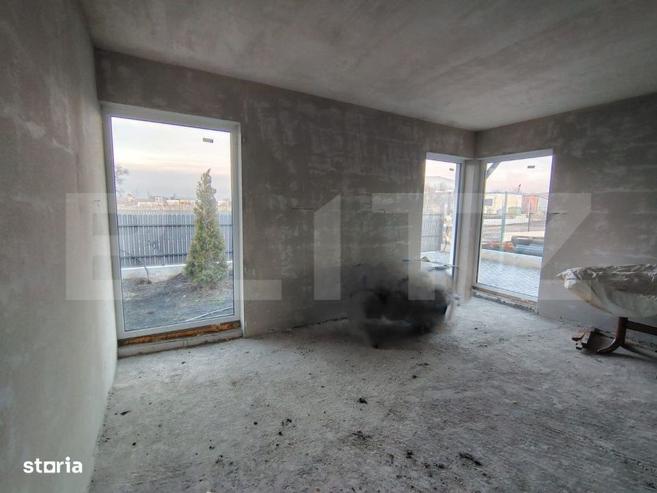 Casa semifinisata individuala 120 mp utili, teren 805 mp, Tureni