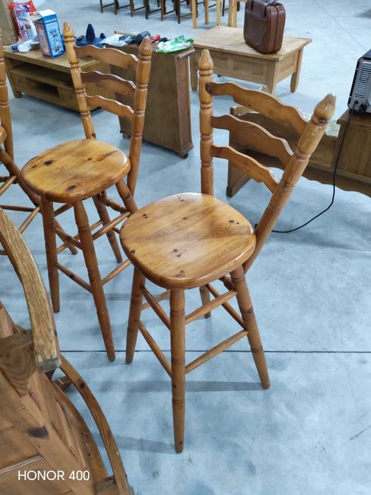 Bar Rustic Terasa/Foișor cu 4 Scaune - Lemn Masiv - Mobila Germania