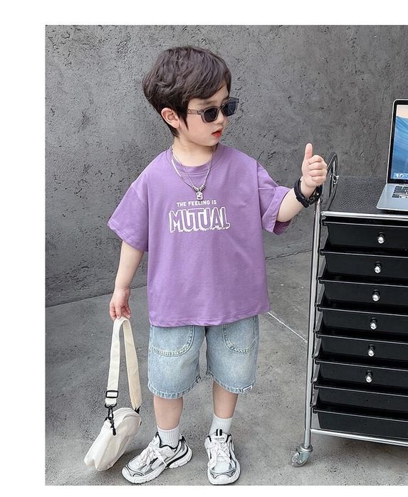 Стильный и удобный детский костюм из чистого хлопка, сделанный в Китае