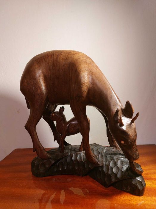 Statueta lemn exotic origine Angola