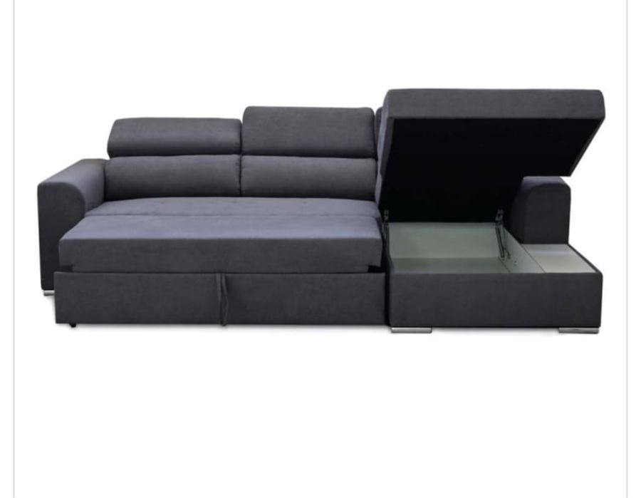 Диван с Функция за Сън, Ракла и Подвижни Възглавници 270/172/94 СМ