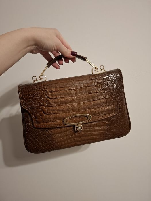 Geanta vintage maro - model croco
