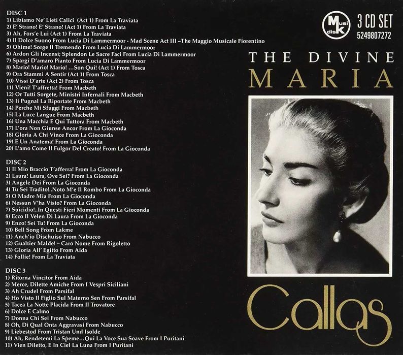3xCD Maria Callas - The Divine Maria Callas (2011)