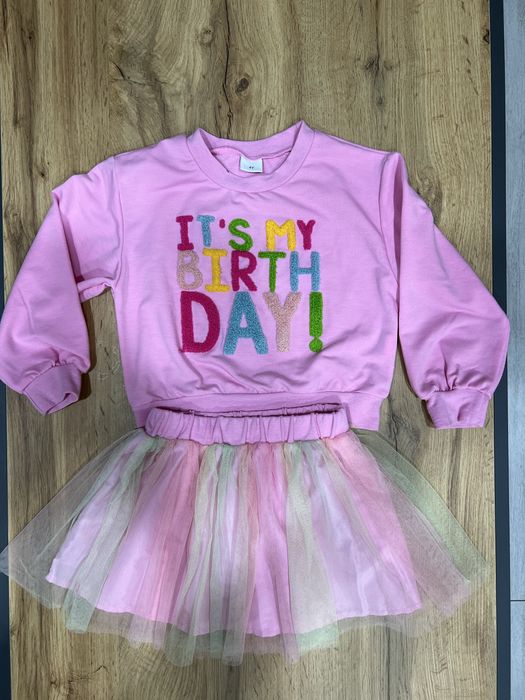 Розов комплект за момиче 3-4г