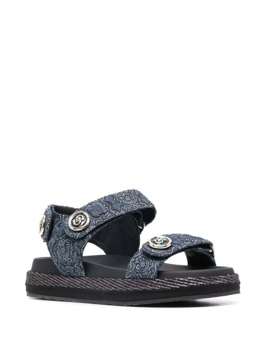 Salvatore Ferragamo Kalie сандали нови 39 деним и естествена кожа