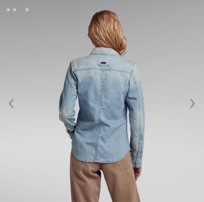 Нова риза G-STAR RAW slim (вталена), светло син деним- М размер