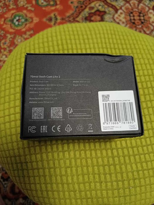 Видеорегистратор 70mai Dash Cam Lite 2 черный