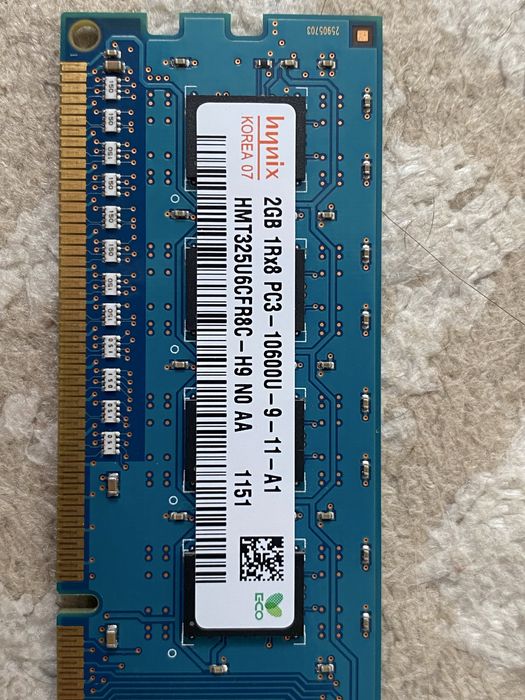 Продается Озу ddr 3 6gb