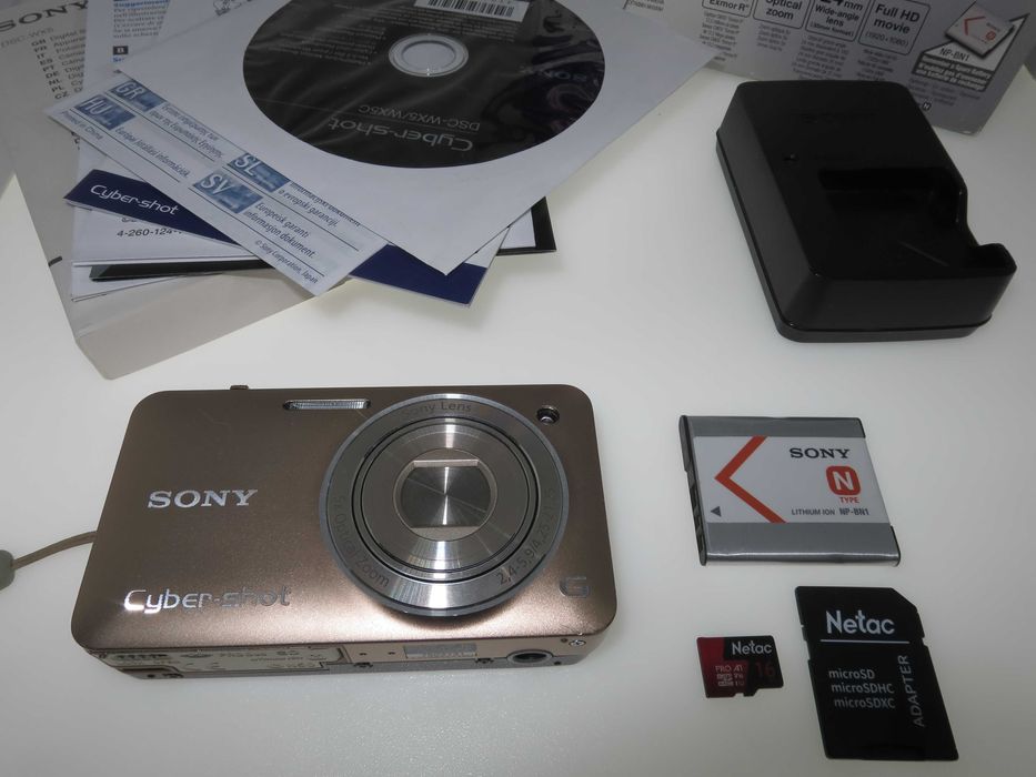 Sony Cyber-shot DSC-WX5 златен компактен фотоапарат цифрова камера НОВ