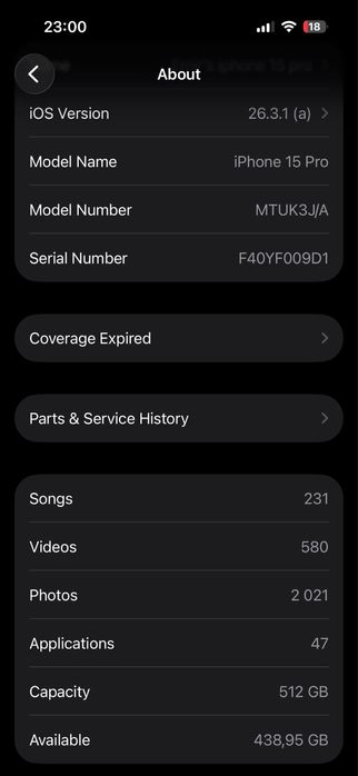 Iphone 15 pro с замененным экраном
