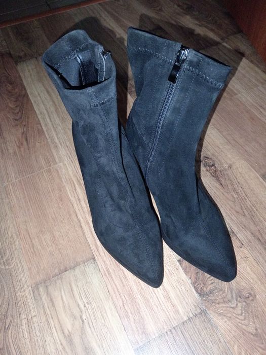 Полусапоги, замшевые