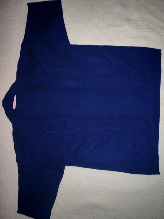 Cardigan varsta 9 - 10 ani purtat o data de culoare bleomaren
