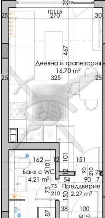 Продава се едностаенапартамент в Южен! 101032