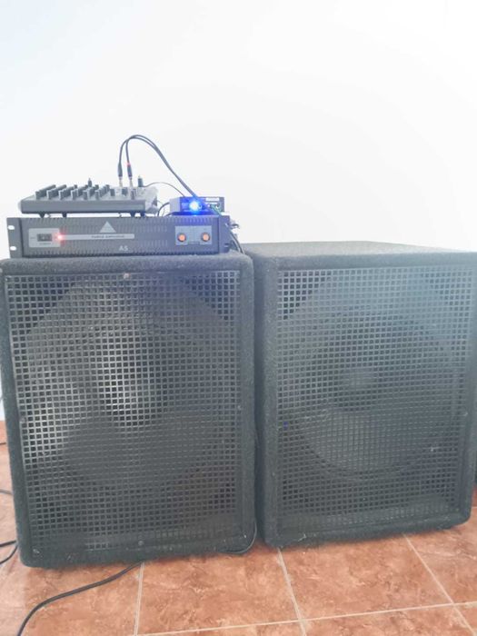 subwooferi pasivi 1600W bass puternic 18" si statie, cabluri