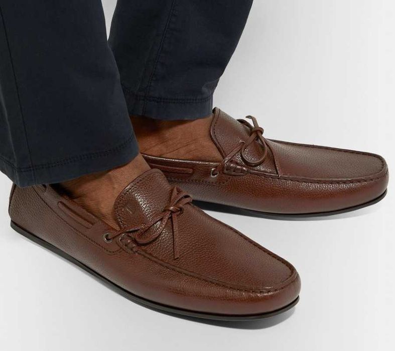 Pantofi loafer 41.5 42 de lux slip on TOD'S piele naturala moale maro