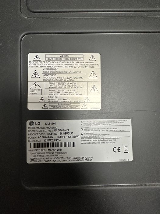LCD TV LG 42LE4500, 42 “”, 120cm Full Hd