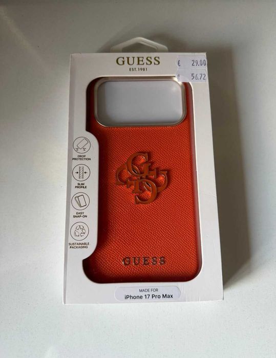 Кейс Guess за Iphone 17 pro max + подарък кейс